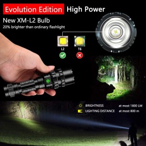 Super Bright Linternas High power Rechargeable hunting lantern l Long Range Torch Light waterproof Micro USB Flashlight Tactical