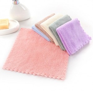 Kicthen Towel 100% Cotton Soft Washcloths Hand Hotel Thick Bath Flannel Baby Custom Logo Face Hand Strong Water Absorption Quick Drying