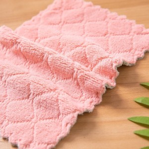 Kitchen Towel Thicken Restaurant Coral Velvet Oil-free Thick Cleaning Dish Cloth Bowl Washing Towel Cleaning Cloth