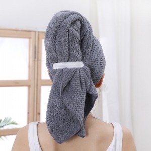 Hair Drying Towel Large Water Absorbency Microfiber Custom Logoa High quality coral fleece Turban Wraps  For Women