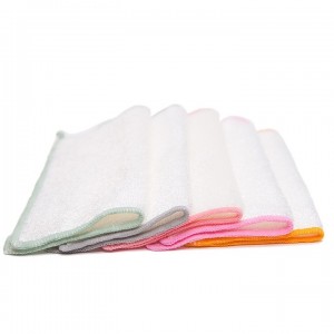 Kitchen Towel Easy To Use E-friendly Strong Water Absorbing Ability Bamboo Fiber Household Cleaning Cloth Dish Cloth