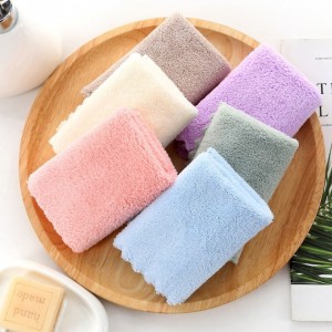 Kicthen Towel 100% Cotton Soft Washcloths Hand Hotel Thick Bath Flannel Baby Custom Logo Face Hand Strong Water Absorption Quick Drying