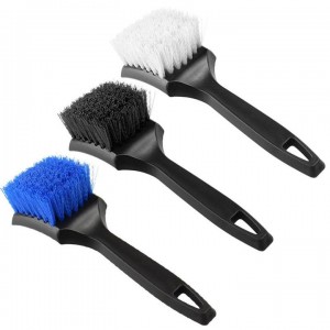 Car brush  wheel tire rim scrub detailing wash kit tool with short PP durable plastic handle cleaning tools Portable customized