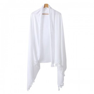 beach towel White tassel towel Muslim hajj ring garment Large size