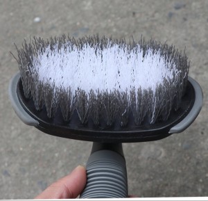Car Brushes Plastic handle Gray PP Tire U-shaped Car Cleaning Beauty With Antislip Flared Strong Cleaning Power Can Be Customized