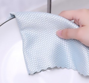 Home Cleaning Towels Microfiber Ultra Fine Fish  Lint Free Microfiber Scale Cloth Cleaning Car Kitchen Glass Cloth microfiber