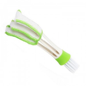 Car Brush Air Conditioner Vent Cleaner Short Blinds Duster Microfibres Multifunctional Soft Auto Accessories Portable Double-end