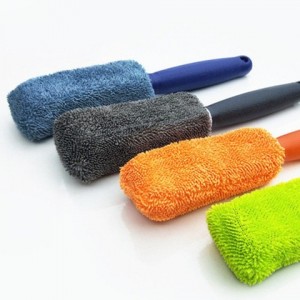 Car brush Tire Brush Hub Microfiber Long Handle Tire Brush Car Wash Store Supplies Tools Clean Braid Cloth