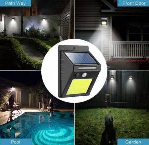 Solar Wall Lights Outdoor Motion Sensor Super Bright COB 48 LED Wireless Waterproof Solar Porch Lights YL35