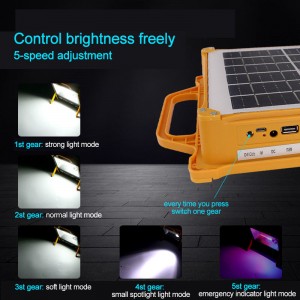 Small 3.5w Dc Indoor Camping Battery Lamp Emergency Rechargeable Led Cell Bulbs Solar Panels Light YL47