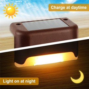 Led Solar Stair Lamp Ip65 Waterproof Outdoor Garden Pathway Yard Patio Stairs Steps Fence Lamps Solar Night Light YL17