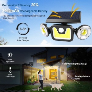 The New Listing White Light Outdoor Wall Lamp IPX6 Waterproof 3 Light Modes Solar Outdoor Light YL26