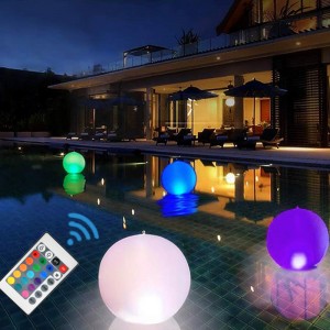 Waterproof Color Changing Landscape Lights With Remote Control Outdoor Solar Plastic Led Ball Sphere Stone Light Lamp YL22