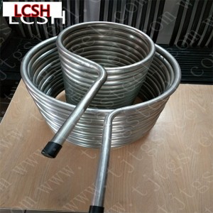 ASTM 304 rustfritt stålrør for ølkjølespiral varmevekslerspole rustfritt stål albuerør