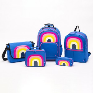 무지개 학생 트롤리 배낭 패션 대용량 학교 가방 시리즈