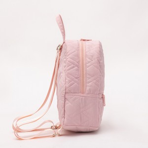 Модний рожевий повсякденний жіночий стьобаний маленький рюкзак