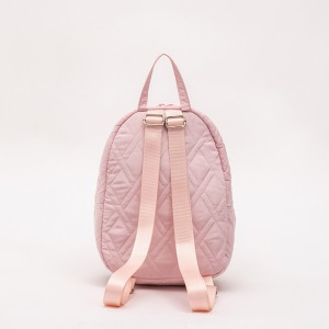 Divatos rózsaszín alkalmi női steppelt kis hátizsák