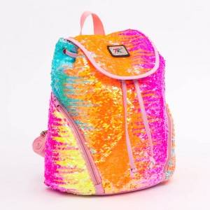 Sequin drawstring backpack
