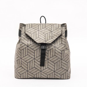 Nyore Trendy Eco-Hushamwari Backpack Hombe Kukwanisa Bag Diamond Pattern Geometry