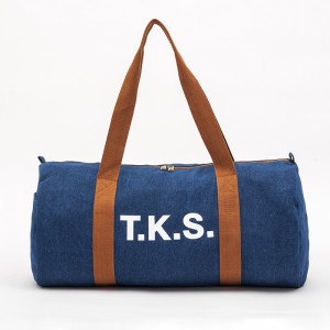 डेनिम ट्रैवलर बैग बड़ी क्षमता वाला सॉफ्ट सिंपल और फैशन