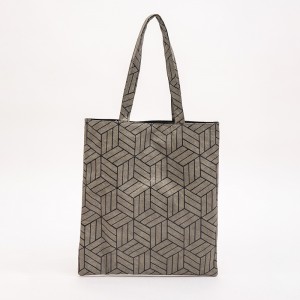 Jednoduchá trendy kabelka ekologicky šetrná taška s diamantovým vzorem geometrie