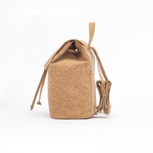 Eco-wochezeka zachilengedwe Woodgrained Paper Fabric Anticorrosion Durable Fashion Girl's Flip Open Backpack