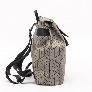 Ienfâldige Trendy Eco-Friendly Backpack Large Kapasiteit Bag Diamond Pattern Geometry