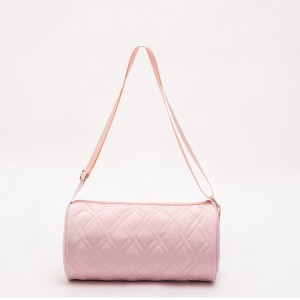 Fashion pink casual lady's quilted shoulder bag