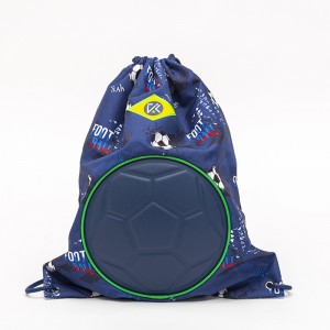 Football Student Drawstring Bag Lightweight And Large Capacity