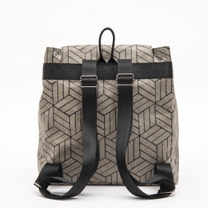 Semplice Zaino Eco-Friendly Trendy Bag Grande Capacità Geometria di Pattern di Diamante