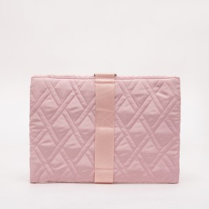 Модна розова лежерна женска ватирана чанта за Ipad