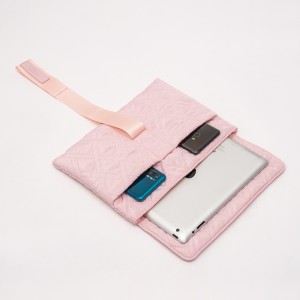 Μοδάτη ροζ casual γυναικεία καπιτονέ τσάντα Ipad