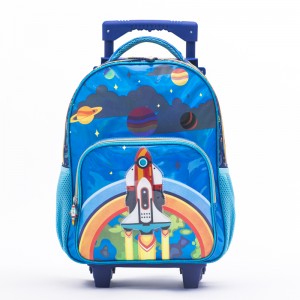 Bag-ong Fashion Rocket Trolley School Bag Para sa mga Lalaki