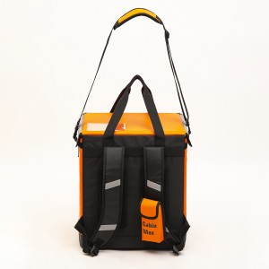 2022 new design orange multi-functional large capacity food delivery backpack