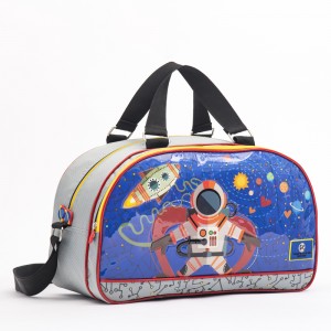 Spaceman Rocket primary school boys travel tote bag