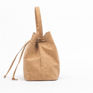Reciklirani prirodni papir za ispis Modna ženska torba od drva zrnate tkanine s uvezom za zatezanje