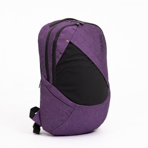 Woman laptop hiking backpack
