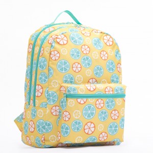 Yellow Lemon 17 Inch Kids Backpack School Children Book Bag Lightweight Daypack For Boys Girls