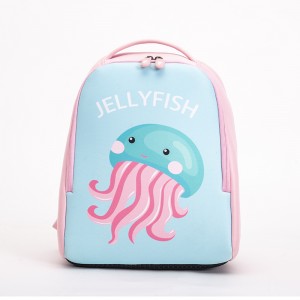 Милий дитячий рюкзак з мультфільмом, неопренова дитяча сумка, м'яка повітропроникна друк із зображенням медузи