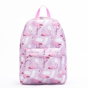 Pink Flamingo Backpacks Girls Bookbag 17 Inch Laptop Bag Shoulder Bag Casual Daypack