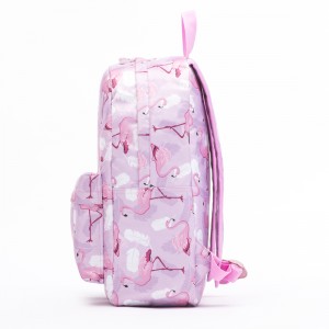Pink Flamingo Backpacks Girls Bookbag 17 Inci Laptop Bag Bahu Beg Harian Kasual