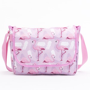 पुरुष महिला किशोरांसाठी गुलाबी फ्लेमिंगो लॅपटॉप शोल्डर क्रॉसबॉडी बॅग