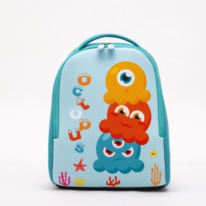 កាតាបស្ពាយរបស់កុមារគួរឱ្យស្រលាញ់របស់តុក្កតា neoprene kids bag soft air permeable octopus print