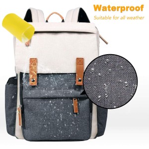 Multi-Function Waterproof Large Capacity Travel Diaper Backpack ho an'ny fikarakarana zazakely miaraka amin'ny tady stroller