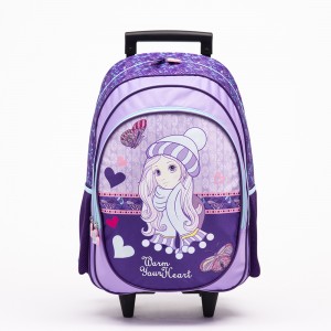 Functional Back to school trolley backpack for girl