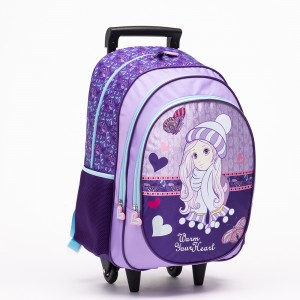 Functional Back to school trolley backpack for girl