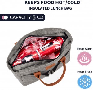 Lunch Bags per e donne Insulated Lunch Box di moda Grande Borsa di lunch per adulti per u travagliu