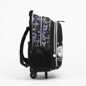 2021 Жаңы троллейбус Spaceman мектеп рюкзактары Балдар дөңгөлөктүү мультфильм мектеп сумкасы рюкзак