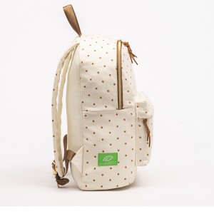 Mochila de lona de algodão orgânico OCS Vintage mochila escolar para meninas