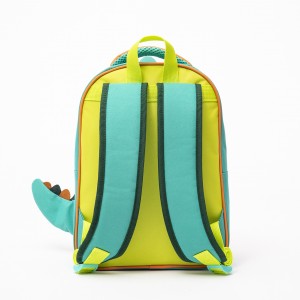 New design cute stereoscopic green crocodile kids bag